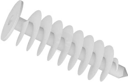 Spine di fissaggio per isolamento termico, 24 mm x 80 mm, tasselli di fissaggio per isolamento in polistirolo, tappi di ancoraggio a spirale (confezione da 10)