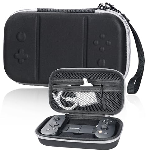 Yosuny Custodia per il trasporto del gamepad/controller mobile iOS Backbone One, custodia in rete con portachiavi e accessori (nero, solo organizer)