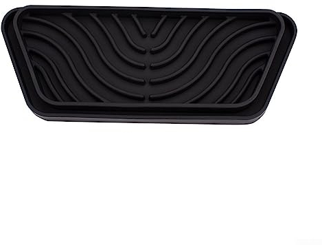 Water Dispensers Tray, Silicone Water Dispensers Tray Refrigerator Drip Catcher Fridge Spills Water Pad Parts（Rectangular Black）