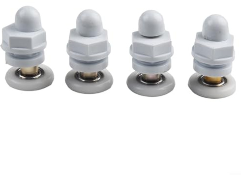 PETSTIBLE Lot de 4 roulettes excentriques pour porte de douche 19/23/25/27/29 mm de diamètre (19 mm)