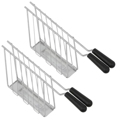 SPARES2GO Sandwich Toast Cage Rack for Smeg Toaster Toastie Holder with Drip Tray (Pack of 2)