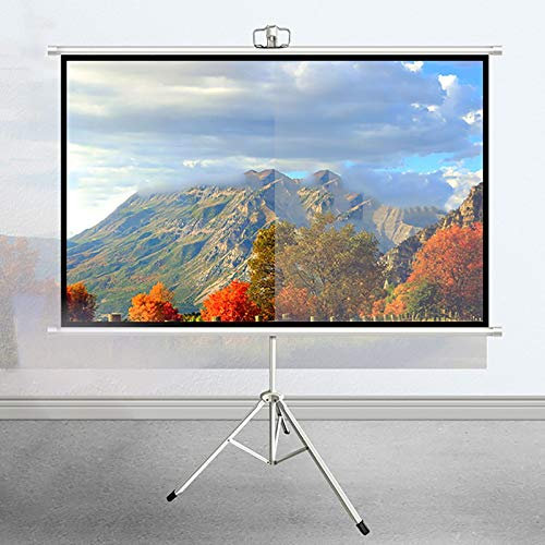 Pantalla de Proyector con Soporte para Trípode, Pantalla de Proyector Portátil 2 en 1 para Exteriores/Interiores 4:3/16:9, Ángulo de Visión de 178°, para Películas en Interiores y Ex(100 inch 16: 9