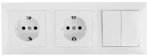 Combinación de interruptores con múltiples posiciones, fácil instalación y diseño compacto; ideal para circuitos eléctricos y control de luz.
