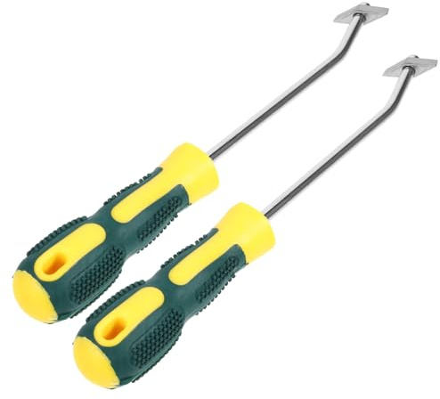 Hemobllo Espátula De Pegamento y Raspador De Sellador Acero De Tungsteno, Herramienta Manual Para Limpiar Juntas De Baldosas, Kit De 2 Piezas, Uso Profesional Para Calafateo y Limpieza De Lechada