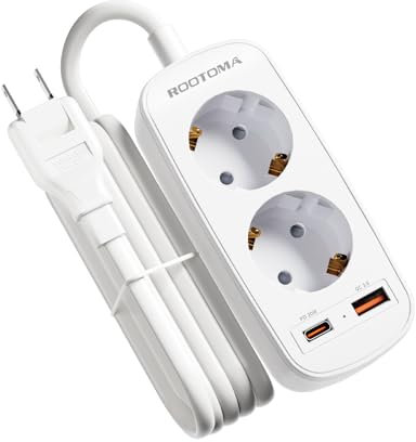 Adaptateur Prise Japon, 4 en 1 Adaptateur Japon avec 2 USB (PD20W/QC3.0), Double Prise pour Japon, Panama, Thaïlande, Viêt Nam, Taïwan, 1,5 M Câble, Type A