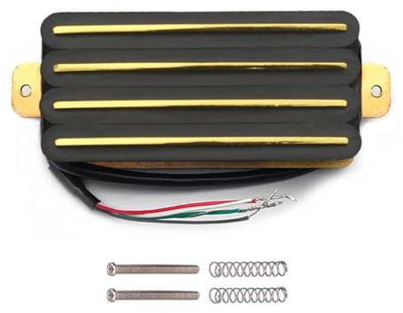 ROZILO Hot Rail 2-Dual Blade E-Gitarre High Output Track Type Four Coil Humbucker Guitar Pickup Compatible with Stratocaster Telecaster Les Paul