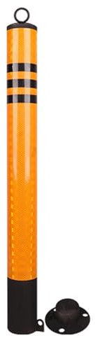 LHXLSH Sicherheitspoller, Parkplatzsperre Pfosten, Reflektierende Sicherheitspoller, Gelb Pulverbeschichteter Sicherheitspoller Pfosten, zur Kontrolle Von Menschenmengen(750mm/29.5)