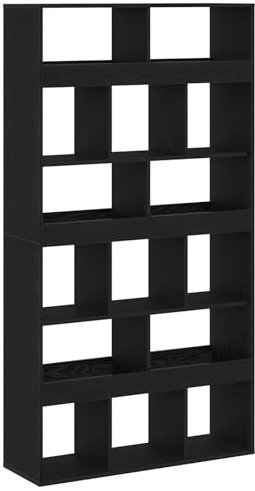 vidaXL Växtställ Svart Ek Konstruerat Trä 100x33x187,5 cm
