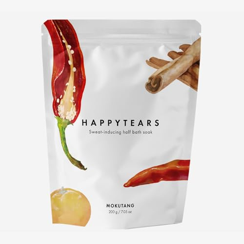 Mokutang Happy Tears Bath Soak, Made in Korea, Sweat & Detox with Chili Pepper, 7.05 oz, 1-Pack