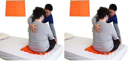 PEPE Mobility Drap de Glisse Tubulaire (60x50 cm), Drap de Transfert Médical, Tissu Coulissant Lavable, Aide au Déplacement et Mouvement des Patients (Lot de 2)