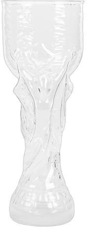 HELEVIA Vaso de Cerveza de 850 Ml, Forma de Reloj de de Vidrio Grueso para un Fácil Agarre y Base Estable, con Retención de Espuma Mejorada, para Pubs de la Copa del Mundo,