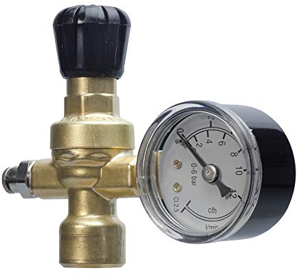 OXYTURBO RIDUTTORE DI PRESSIONE CO2 / ARGON / MIX SALDATURA BOMBOLE USA E GETTA Art.215300 ATTACCO M10X1RH per SALDATRICI