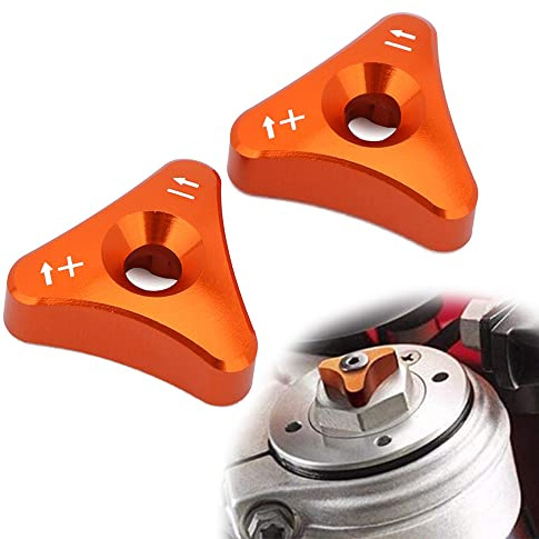 Motorrad WP 48mm Gabel Vordergabel Einstellknöpfe CNC Für SX SX-F EXC XC-W All 125-530cc SUPERMOTO 690 2007-2010 SMC 690 2008-2010 ENDURO 690 2008-2010 Orange