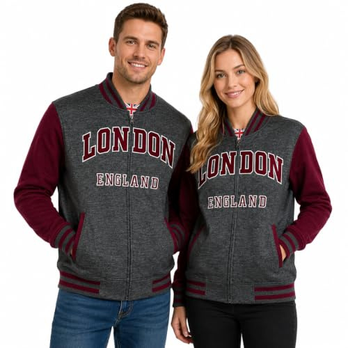 GWCC LE170 cm London England unisex baseballjacka kolbrun