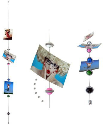 trendfinding Magnetisches Fotoseil UFO Fotoleine Fotodraht Fotohalter Bilderseil Bilderhalter