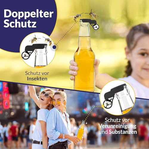 3x automatischer Flaschenverschluss Wespenschutz Flaschendeckel Abdeckung für Glasflaschen PET Flaschen Bier Cola Wasser (Deutschland) Deutschland Deutschland Deutschland