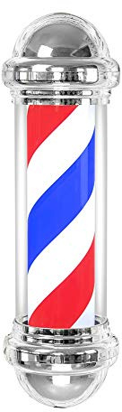Wakects Poste de Barbero LED Giratorio Luminoso, Luz Brillante para Peluquería, Enchufe de la UE