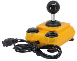 ArcadeR 9 pin standard Joystick kompatibel zu Atari, Commodore, Sega etc., Farbe:Gelb