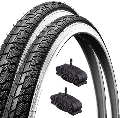 EBI28BCD 2 TYRES 700 X 35 28 1 5/8 3/8 (37-622) + ROOMS AMERICA Bianconeri Tires Deestone Bicycle City Bike Trekking