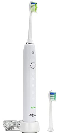 @tec Schallzahnbürste, Elektrische Zahnbürste ultraleicht mit Clean-Flow-Technologie, 5 Reinigungsmodi 38.000 Schwingungen/min, bis zu 100 Tage Akkulaufzeit, IPX7 wasserdicht, USB wiederaufladbar,