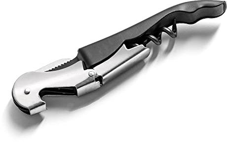 Forgast Open-Bouteille Corkscrew | Svart | 3 I 1 vin- och ölloot -serverkniv | Professionell korkskruv för barmen och servrar och kapsulkoppar för sommeliers