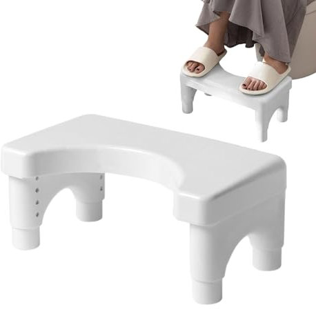 Fowybe Toilettenhocker - Stabile höhenverstellbare Tritthocker für Toiletten - Toilettentrainingsprodukte, Tritthocker für Kinder, Senioren, Patienten, Schwangere