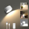 AiQInu Aplique De Pared Interior, Lámpara De Pared Led Recargable, Aplique Giratorio De 360° Con Mando A Distancia, Control Táctil 3 Temperaturas De Color, Adecuado Para Sala De Estar y Dormitorio