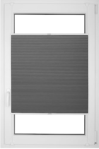 RENA Wabenplissee Thermo Plissee ohne Bohren Verdunklungsplissee Blickdicht Fenster Balkonfenster Balkontür Verdunkelung Sonnenschutz Innen Sichtschutz Hitzeschutz Graphit 95x120 cm