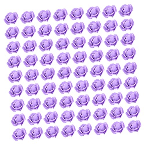 IMIKEYA Künstliche Rosenköpfe Schaumrosen 3,5cm Foamrosen für Selbstgemacht Brautsträuße Hochzeitsdekoration Wiederverwendbar Violett
