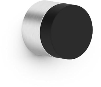 Premium Edelstahl Türstopper für die Wand, Wand-Puffer, Türpuffer, Gummi-Puffer, Wandschutz, Wand-Stopper, Wandtürstopper, Wand-Montage