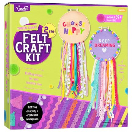 LAOESE 2 Set Traumfänger Bastelset Kinder - Basteln für Mädchen 6 7 8 9 Jahre -Kreativ Set für Kinder, Wanddekoration, Spielzeug Geschenk für Mädchen Junge 5-12 Jahre Geburtstag