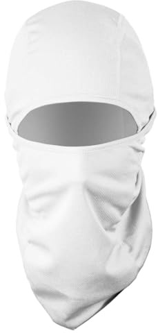 OcioDual Pasamontañas Blanco, Pasa Montañas 6 en 1, Balaclava Moto Invierno, Pasamontañas Moto, Balaclava Mujer, Braga Cuello, Mascara Blanca, Baklava Gorro Ski, Deporte, Airoft