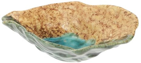 Amosfun Keramikplatte Im Muschelstil Teller Für Speisen Dessert-serviertablett Tablettgeschirr Speiseteller Für Hause Obstteller Salatteller Multifunktions-keramikteller Porzellan-speisete