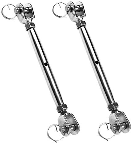 BELLIFFY 2pcs Turnbuckle Fasteners Cable Turnbuckle Closed Body Tensioner Bolt Grade Steel