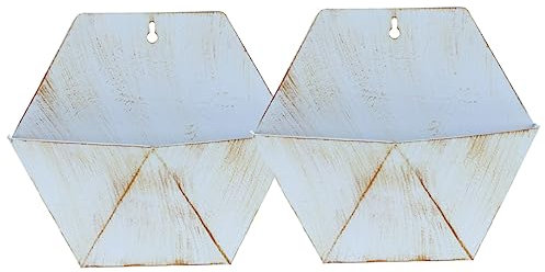 MERRYHAPY 2pezzi Fioriera Sospesa Per Piante Decorazioni Per Interni Ed Esterni Stile Moderno Geometrico Perfetta Per Balcone e Giardino Colori Misti
