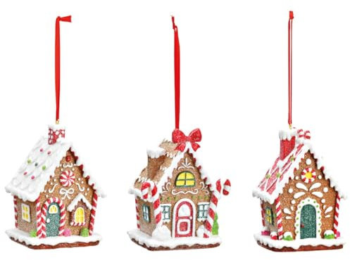Set di 3 decorazioni per albero di Natale e decorazioni per finestre, interni ed esterni, decorazione per finestre da appendere, 6 x 10 cm, decorazione invernale e dell'Avvento
