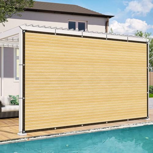 Schattentuch außen schattiernetz, 3x5m Beige Sonnensegel Garten Schattennetz -Outdoor Sonnenschutz Schattiernetz Netz für Gewächshaus Terrasse Pflanzen HüHnerstall Winddicht Wasserdurchlässig