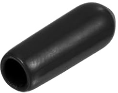QUARKZMAN 15pcs Protectores de Rosca de Tornillo, 4mm Goma Tapas para Extremos Cubierta de Tapón Redondo de Vinilo para Proteger Roscas Tornillos Tubo Perno, Negro