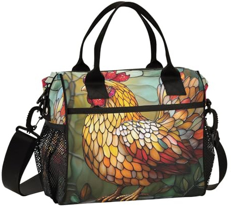 miaozhen Lonchera moderna estilo manga japonesa con correa para el hombro, bolsas de almuerzo aisladas para mujer, lonchera aislada para gimnasio, tamaño S, bolsa para llevar comida al trabajo