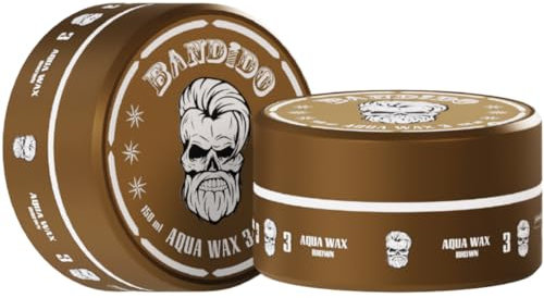 Bandido Aqua Hair Wax N.3 - Cera Capelli Uomo - 150 ml | Tenuta Forte, Effetto Lucido e Styling Durevole | Cere Modellanti Uomo Effetto Lucido Bagnato Profumo Fresco per Tutti i Tipi di Capello