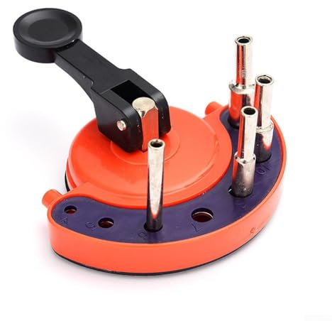 MeevrgR Adjustable Glass Tile Drill Bit Locator - 4-12mm Hole Cutter Core Guide for Marble Precision Positioning - Enhanced Suction, Stainless Steel & Plastic Construction - DIY Tool
