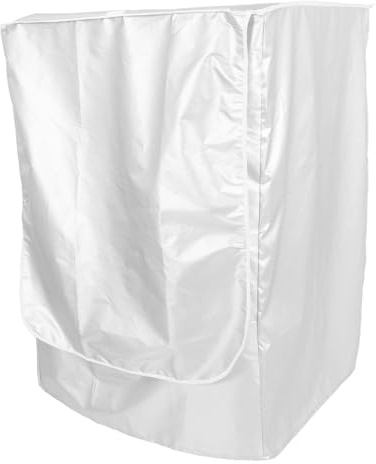Housse de Protection pour Machine à Laver, Imperméable, Polyester, Argenté | Design Anti-soleil, Ajustement, Installation Facile, Usage Extérieur, Format Tambour S