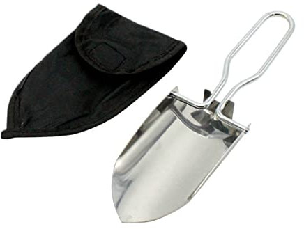 Toyvian Pala Multifunción para Jardín y Camping con Bolsa Acero Inoxidable Resistente y Ligera Diseño Compacto Fácil De Transportar para Exteriores