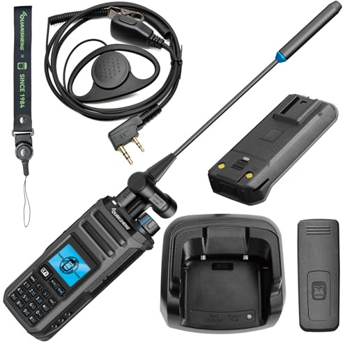 HYS Quansheng TK-11(5) 10W VHF/UHF Walkie Talkie | TYPE-C Ladeanschluss&2500mAh Akku, 999 Kanalnummern, Spektrum-Analysator, Professionelles Zweiwege-Funkgerät mit D-Form Hörer