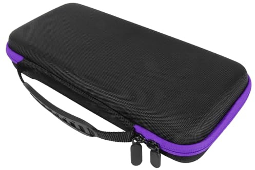 POENVFPO Copertura Protettiva per Console di Gioco Portatile con Doppia Cerniera in Nylon - Borsa di Memoria per Ammortizzatori per ROG Ally da 7 Pollici (PURPLE)