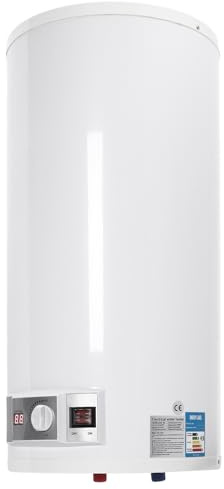 Chauffe-eau électrique de 50 l - 2000 W - Avec douchette et écran LED - Protection contre la surchauffe - Protection contre le fonctionnement à sec - Plage de température de chauffage : 25 à 75 °C