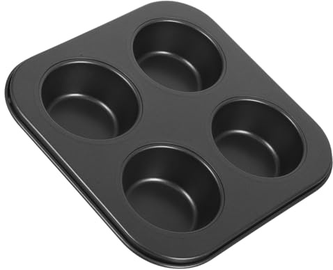 TOYANDONA 4grids Muffin Cup Baking Tray Non-Stick Oven Pan Made from Safe Material for Home Use and Baking Enthusiasts