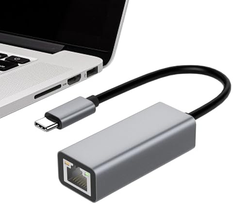 USB Type C to Ethernet Adapter | Gigabit Hub Network For, Portable | Stable Wired Connection for Work, Study, Entertainment