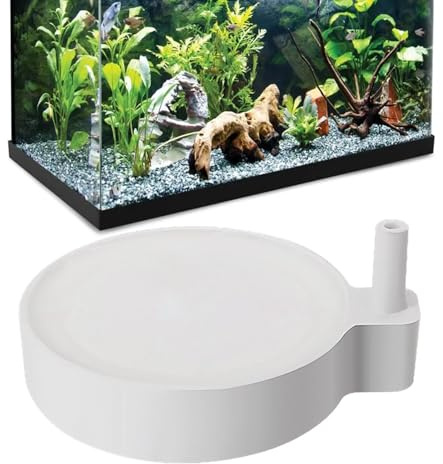 Air Stones akvarier – skivbubbeldiffusor, hållbart luftningsverktyg, jämnt luftflöde, akvarium oxygenator | Hydroponics med anslutning och akvariebubblare för