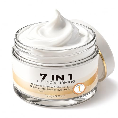 7-in-1 Gesichtscreme, Cream 7-in-1, Tagescreme mit Hyaluron, Lifting & Firming, Straffende Creme, Feuchtigkeitsspendend mit Kollagen & Retinol, Lifting Creme für Gesicht und Hals